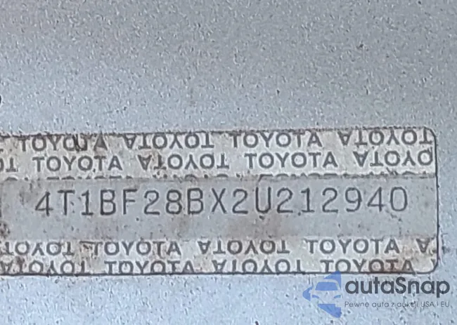 4T1BF28BX2U212940: 43910337