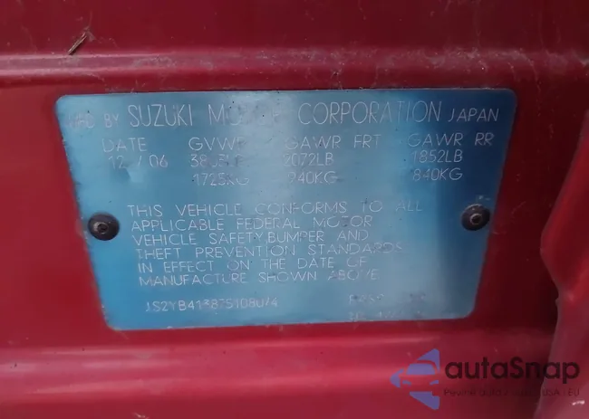 JS2YB413875108074: 43910356