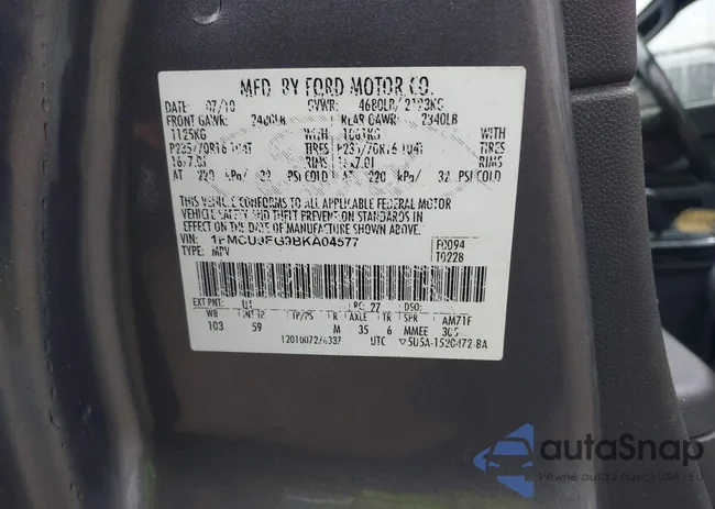 1FMCU9EG9BKA04577: 43910418