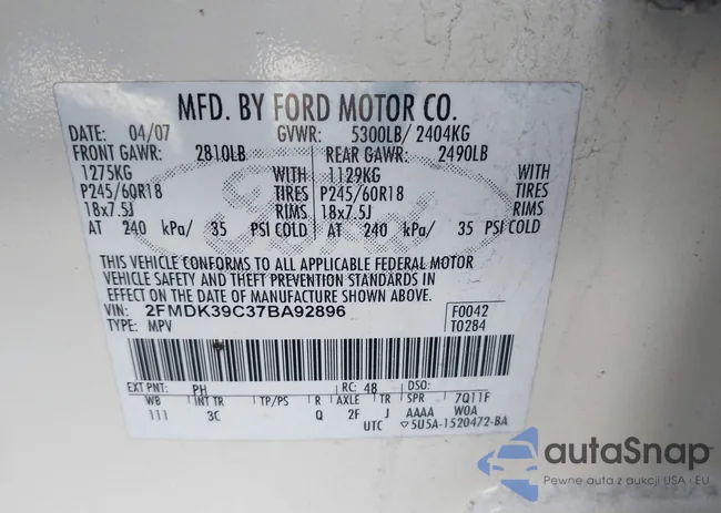 2FMDK39C37BA92896: 43909447