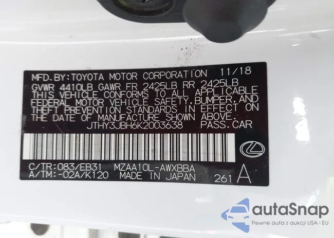 JTHY3JBH6K2003638: 43909504