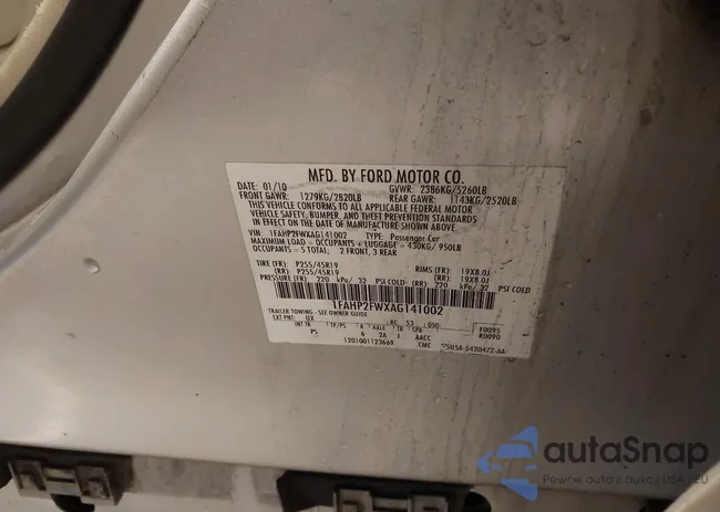 1FAHP2FWXAG141002: 43909565