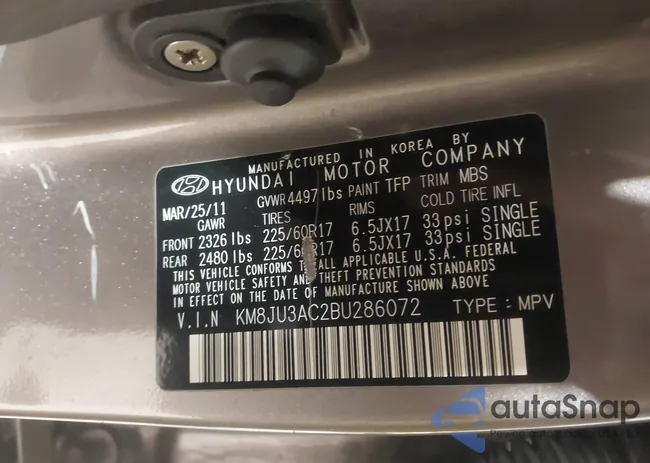 KM8JU3AC2BU286072: 43909751