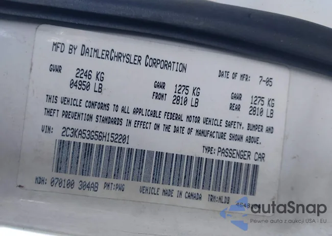 2C3KA53G56H152201: 43909829