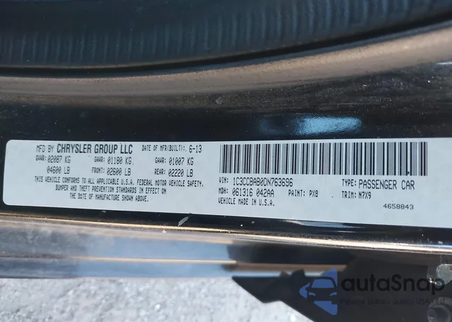 1C3CCBAB0DN763696: 43910862