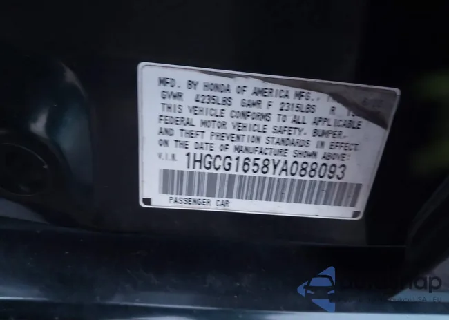 1HGCG1658YA088093: 43910921
