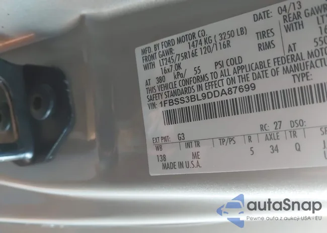 1FBSS3BL9DDA87699: 43911069