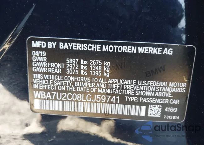 WBA7U2C08LGJ59741: 43911085