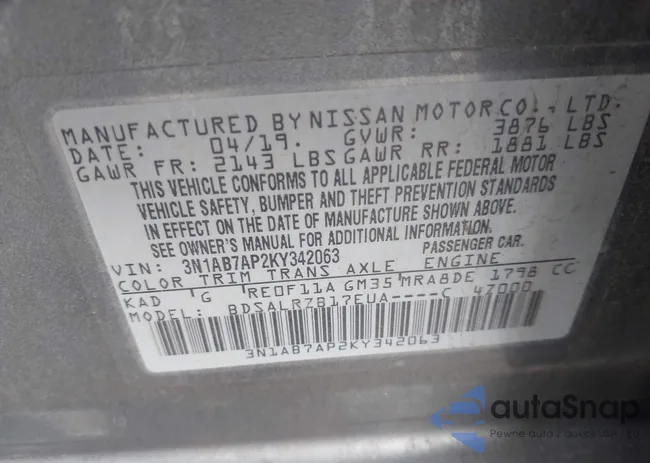 3N1AB7AP2KY342063: 43911245