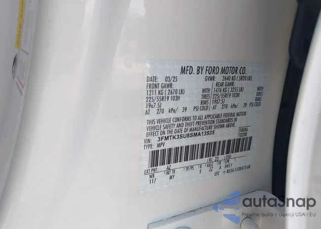 3FMTK3SU8SMA13535: 43910527