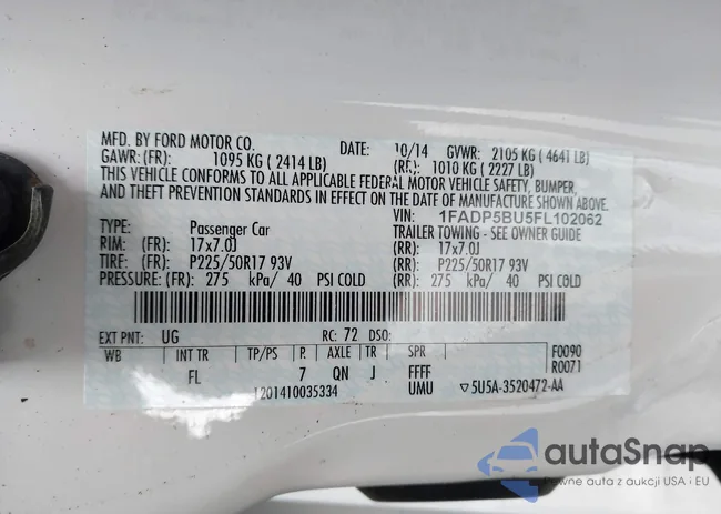 1FADP5BU5FL102062: 43910761