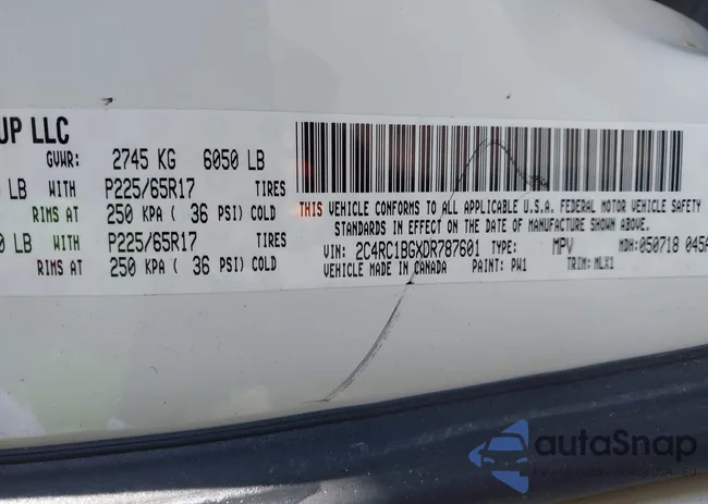 2C4RC1BGXDR787601: 43911927