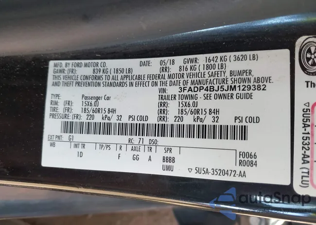 3FADP4BJ5JM129382: 43911952