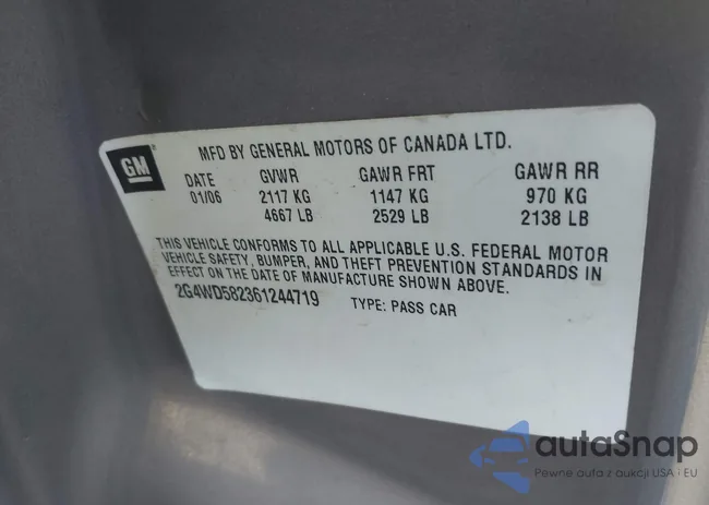 2G4WD582361244719: 43912085