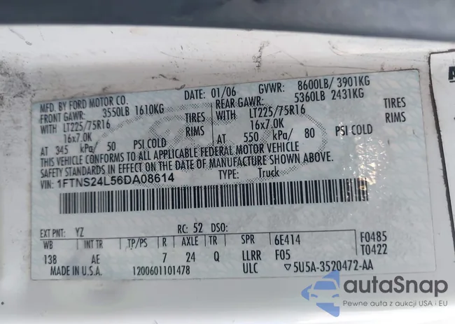 1FTNS24L56DA08614: 43912106