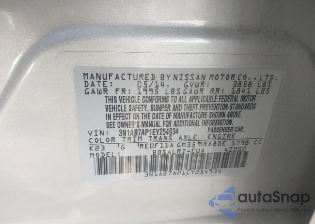 3N1AB7AP1EY254934: 43912227