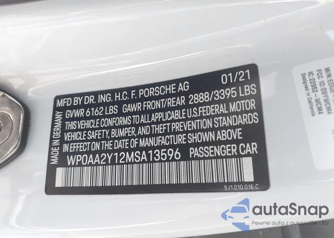 WP0AA2Y12MSA13596: 43912236