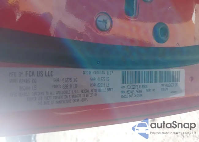 2C3CDZBT0JH131931: 43912270