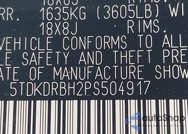 5TDKDRBH2PS504917: 43912288