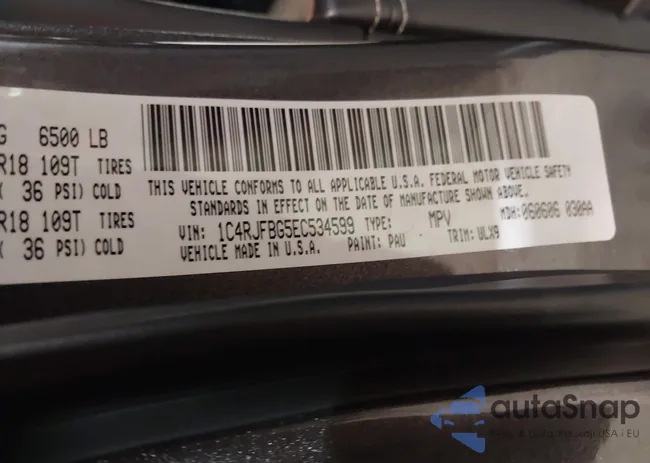 1C4RJFBG5EC534599: 43912341