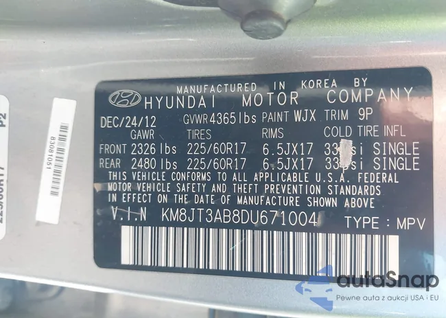 KM8JT3AB8DU671004: 43912371