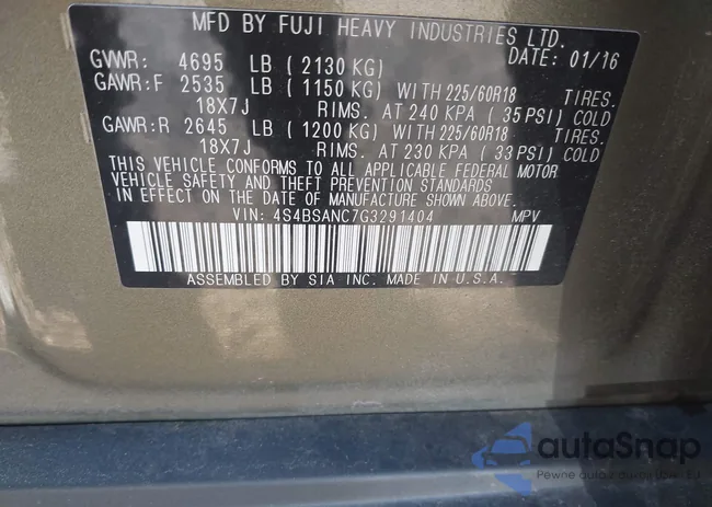 4S4BSANC7G3291404: 43911505