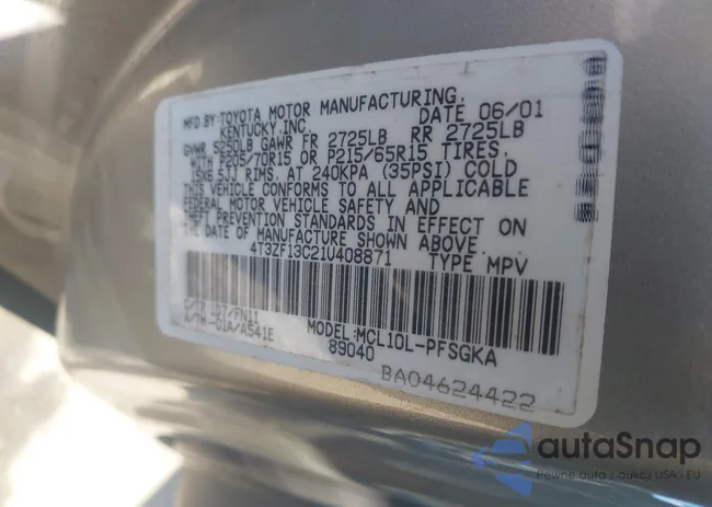 4T3ZF13C21U408871: 43911572