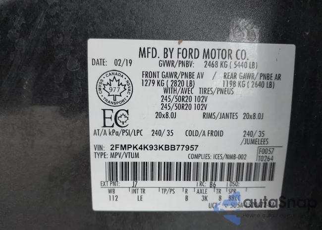 2FMPK4K93KBB77957: 43911805