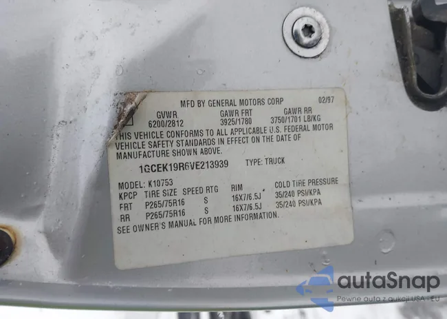 1GCEK19R6VE213939: 43912863