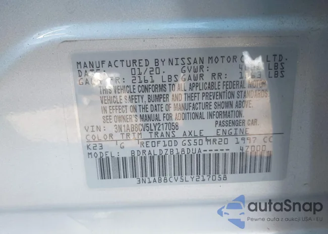 3N1AB8CV5LY217058: 43912881