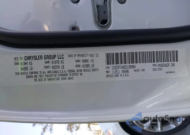 1C3CDFCH6DD199984: 43912918