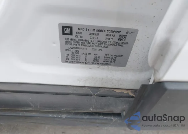 KL7CJNSM7NB543118: 43912936