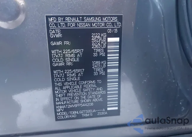 KNMAT2MV6FP544208: 43912941