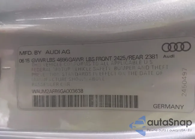 WAUM2AFR6GA003638: 43912962