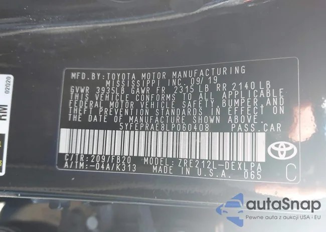 5YFEPRAE8LP060408: 43912988