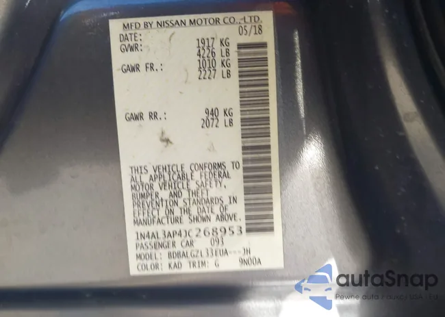 1N4AL3AP4JC268953: 43913016