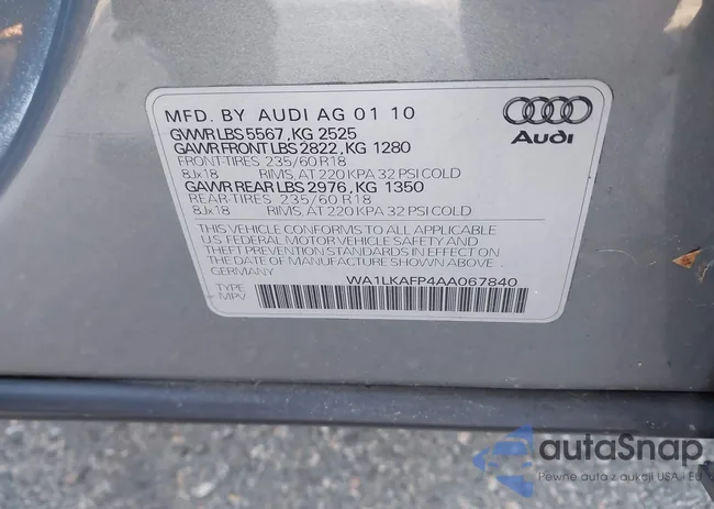 WA1LKAFP4AA067840: 43913040