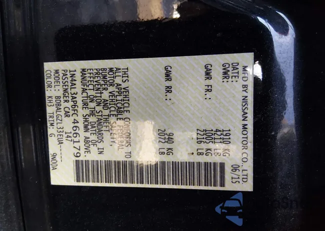 1N4AL3AP6FC466179: 43913051