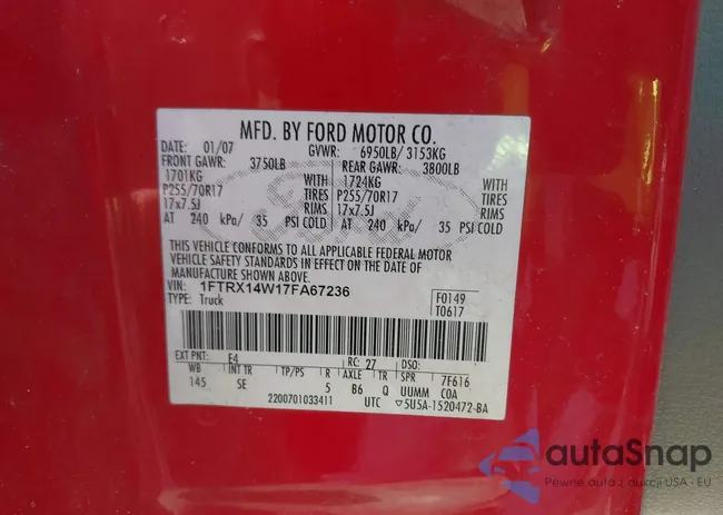 1FTRX14W17FA67236: 43913079