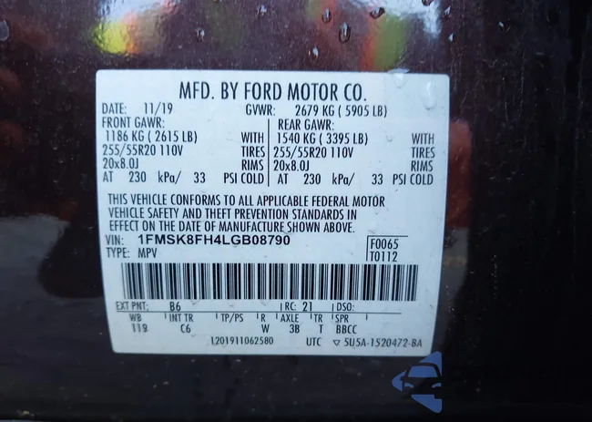 1FMSK8FH4LGB08790: 43913104