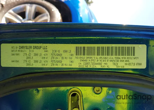 1C6RR7LT2ES444902: 43913120