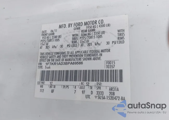 1FTKR1AD3BPA69586: 43913257