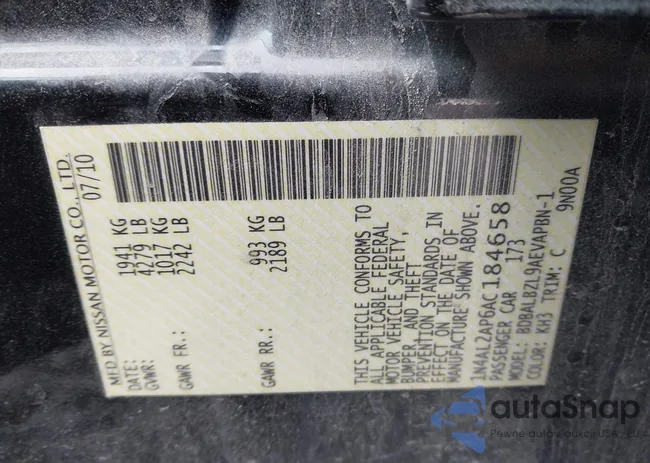 1N4AL2AP6AC184658: 43912444