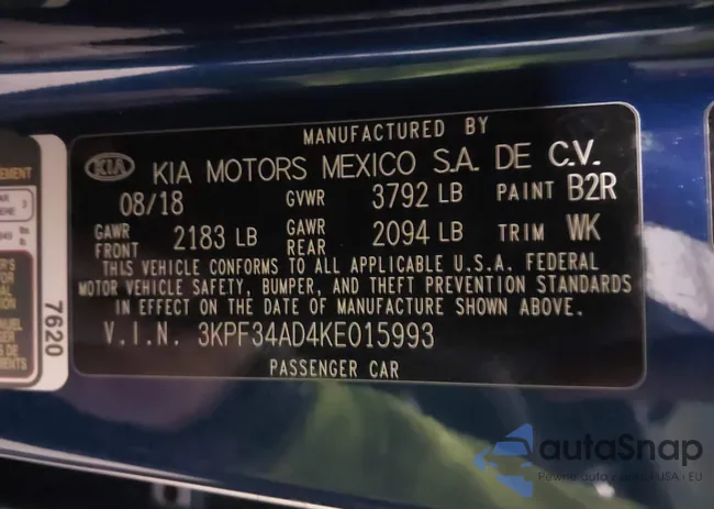 3KPF34AD4KE015993: 43912530