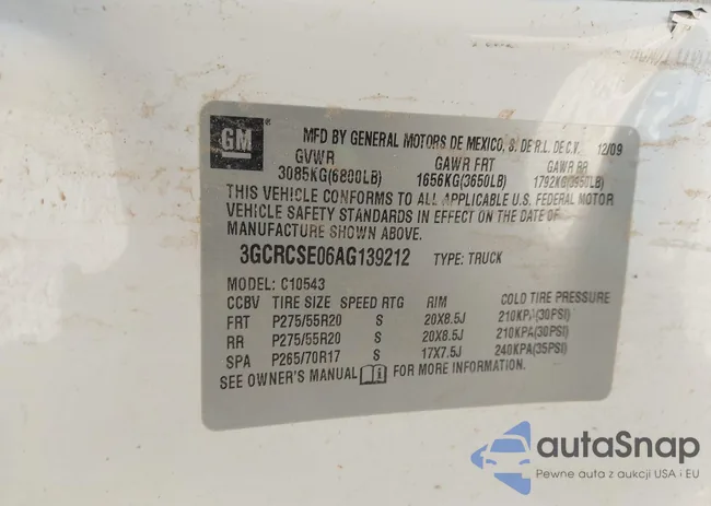 3GCRCSE06AG139212: 43912592