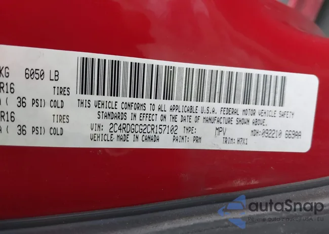 2C4RDGCG2CR157102: 43912612