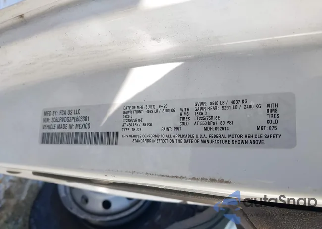 3C6LRVDG3PE603301: 43914024