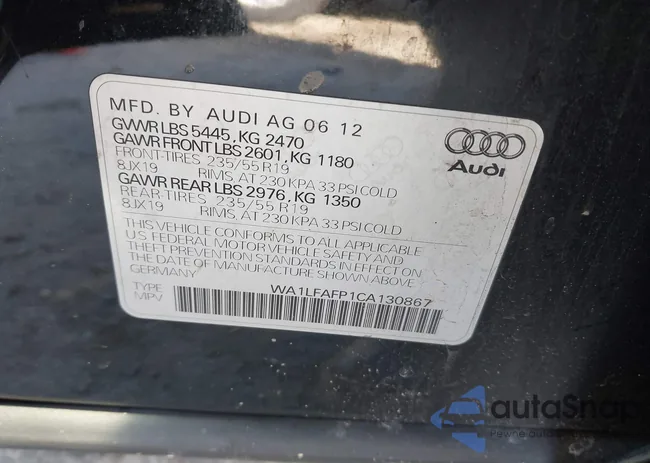 WA1LFAFP1CA130867: 43914064