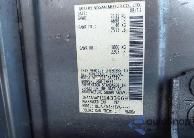 1N4AA5AP1EC433669: 43914091