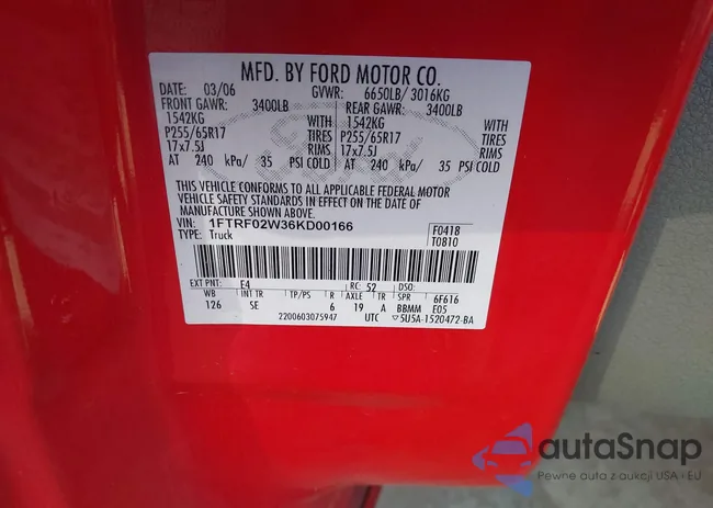 1FTRF02W36KD00166: 43914148